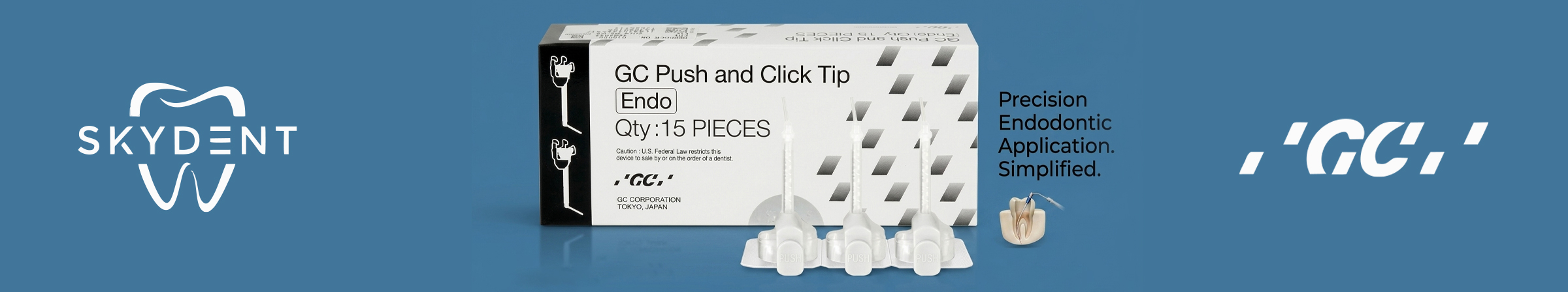 FujiCEM Evolve - Push and click Endo Tip - GC Banner
