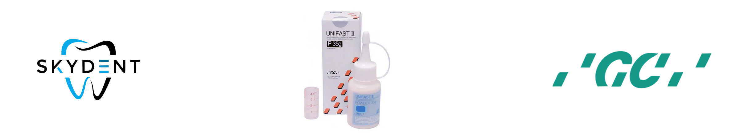 GC UNIFAST III - Shade A1 Powder - 35g Banner