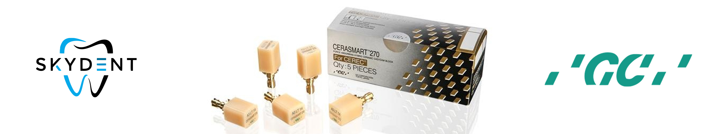 GC Cerasmart 270 for Cerec Bleach CAD Banner