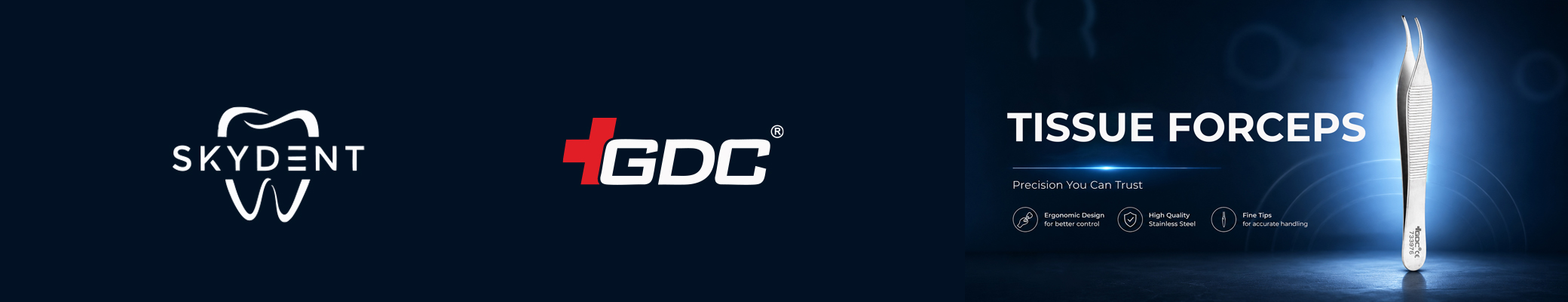 GDC Adson Tissue Forceps Banner