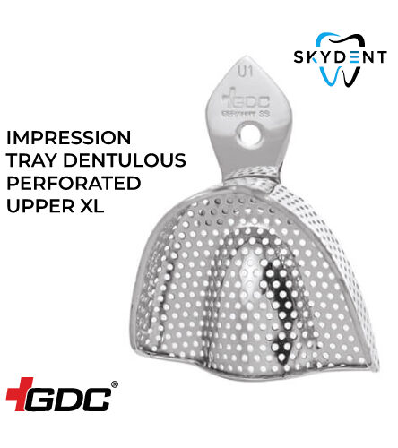 IMPRESSION  TRAY DENTULOUS  PERFORATED  UPPER
