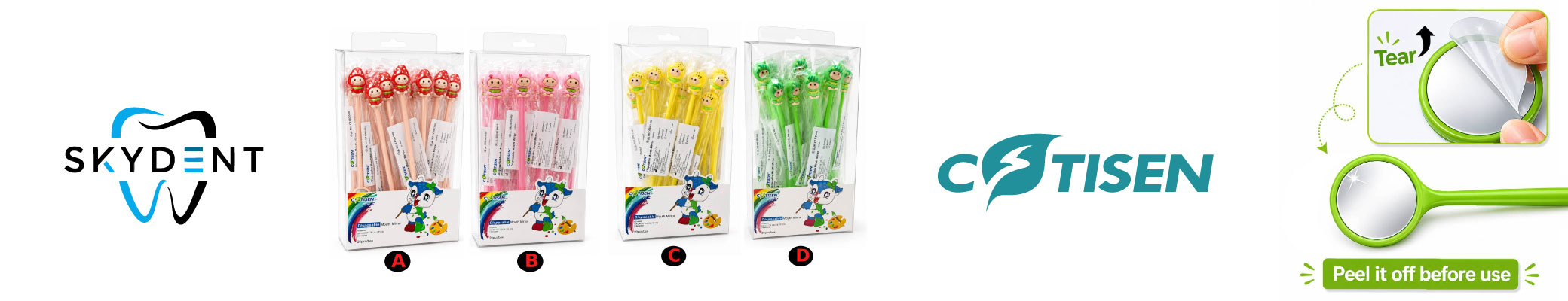 Cotisen Pedo Disposable Mouth Mirror Banner