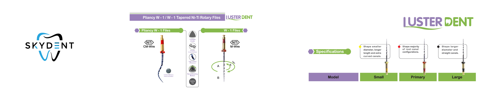 W-1 / W-1 Tapered Ni-Ti Rotary Files Banner
